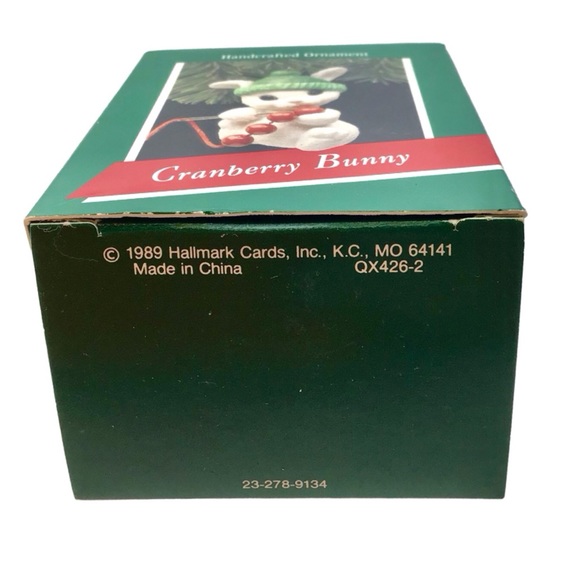 Hallmark 1989 “Cranberry Bunny” Christmas Ornament - Picture 12 of 12